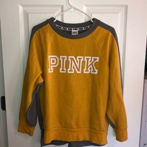 PINK yellow sweatshirt